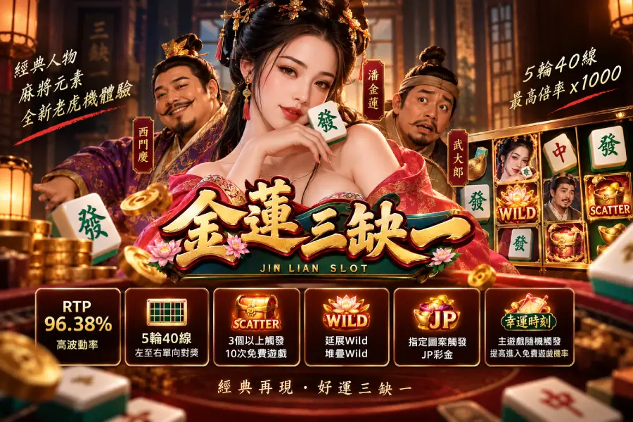 金蓮三缺一攻略｜ATG電子玩法、RTP與免費遊戲解析