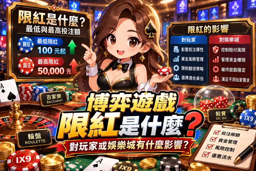 博弈遊戲限紅是什麼？百家樂最低與最高投注額、玩家及娛樂城影響解析